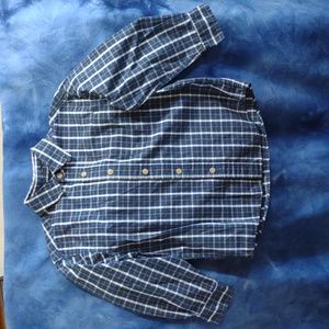 Route 66 Boys button down dress casual shirt Size 8 blue plaid long sleeve VGC!